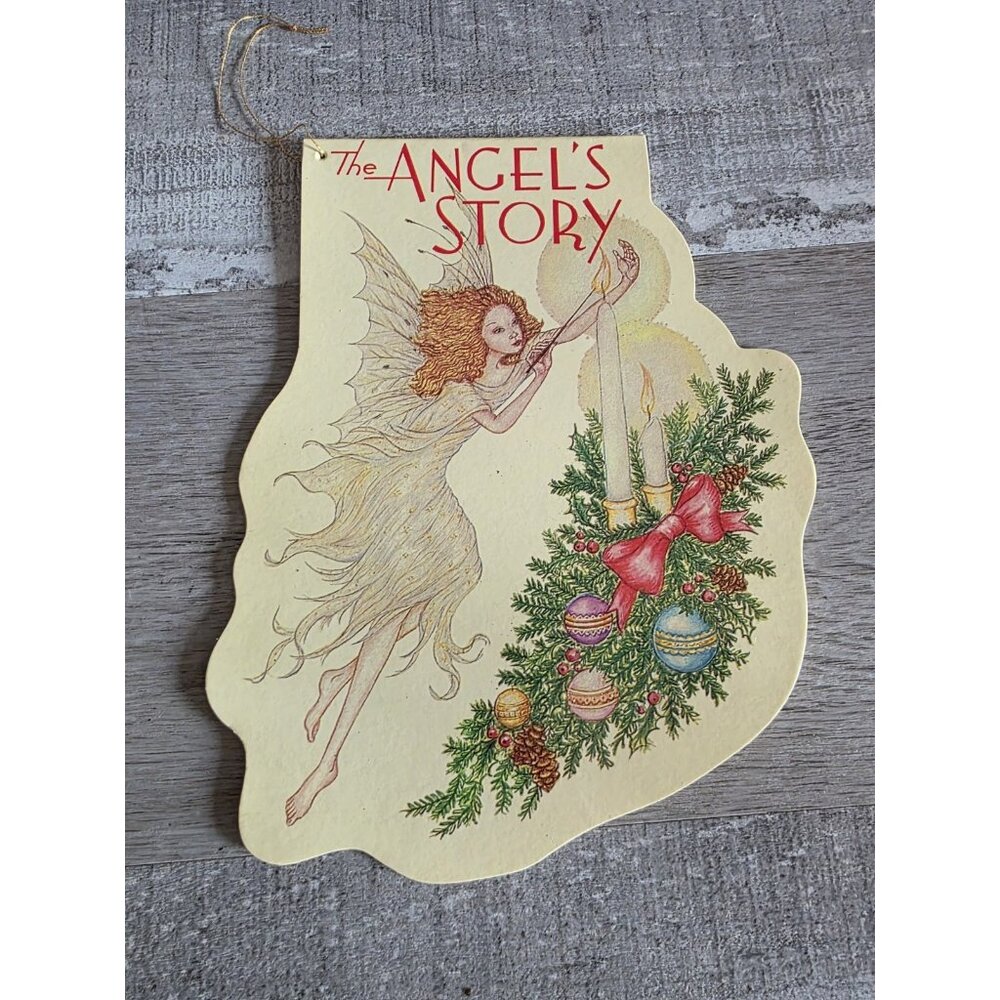VTG 1984 The Angel's Story Book Christmas Ornament 8" Merrimack Publishing 257a